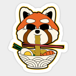 Ramen Red Panda Sticker